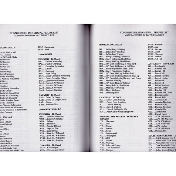 J & T Miniatures Catalog 25mm Connoisseur Merrimack Ship Games Houston Artillery - Picture 2 of 5